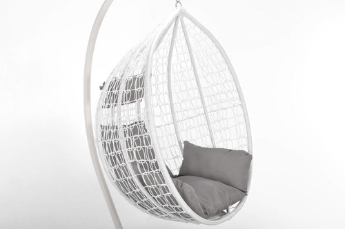 Hanging Cocoon Chair BAHAMA, in-/outdoor, white