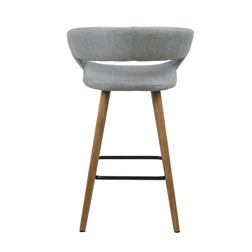 Bar Stool Grace, low, light grey