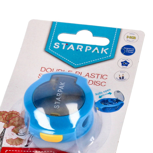Starpak Double Plastic Sharpener Disc, blue
