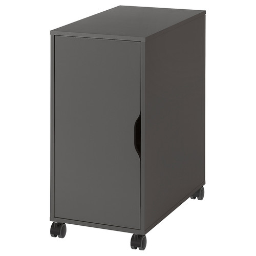 ALEX Storage unit on castors, dark grey/black, 36x76 cm