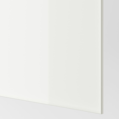 FÄRVIK 4 panels for sliding door frame, white glass, 100x236 cm
