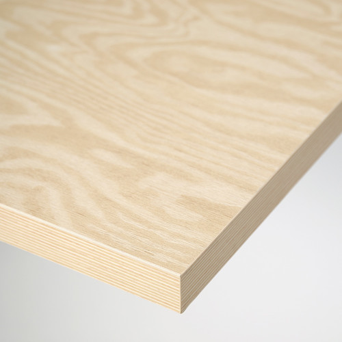 MITTCIRKEL / KRILLE Desk, lively pine effect white, 120x60 cm