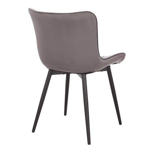 Upholstered Chair Roxino, velvet, grey