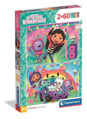 Clementoni Children's Puzzle Gabby's Dollhouse 2x60 4+