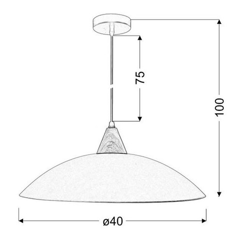 Pendant Lamp Otriks 1 x 60W E27, white