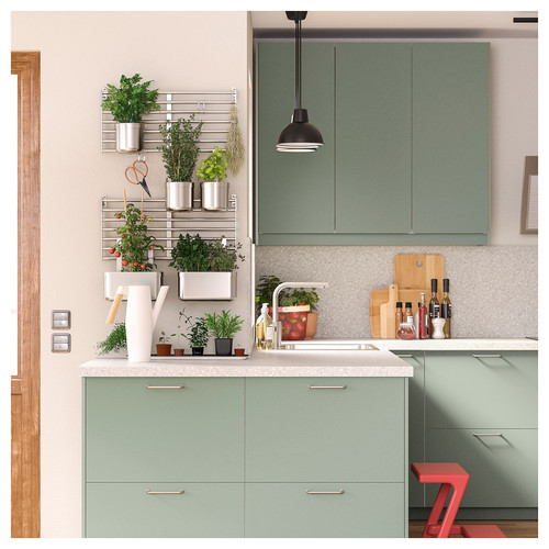 SÄLJAN Worktop, light grey mineral effect, laminate, 186x3.8 cm