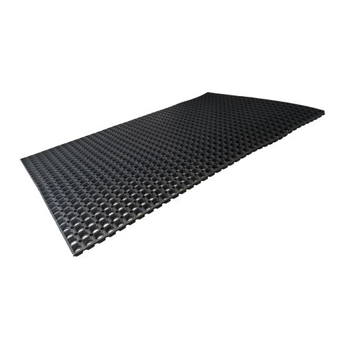 Rubber Door Mat Colours 100x150cm, black