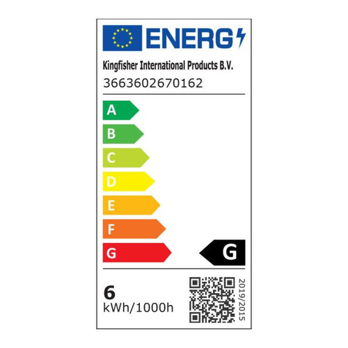 Diall LED Bulb P45 E14 5.7W 470lm, frosted, neutral white