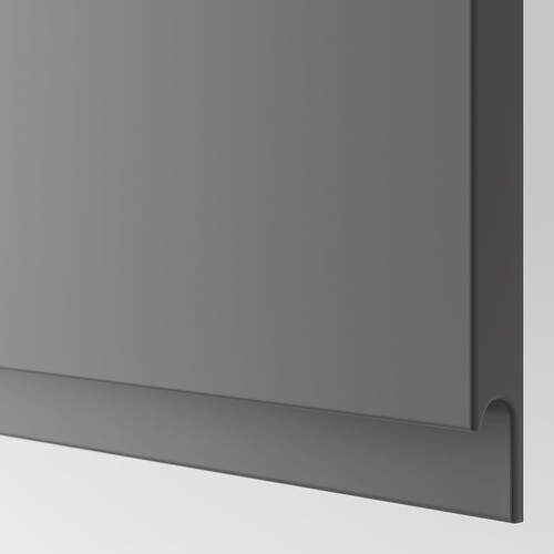 BESTÅ TV bench with doors and drawers, white/Västerviken dark grey, 240x42x74 cm