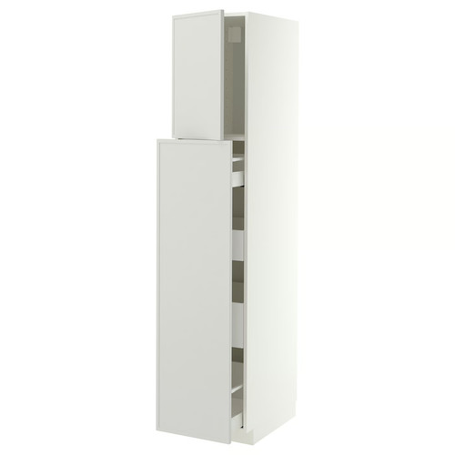 METOD/MAXIMERA Hc w p-o func 1dr/4drw, white/Aspudden light grey, 40x60x200 cm