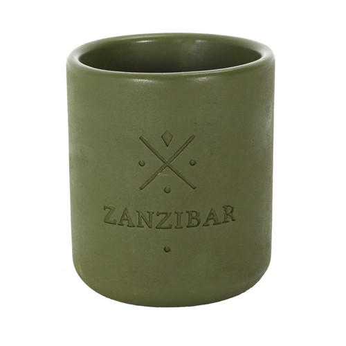 Concrete Candle Terre de feu Earth Zanzibar, green