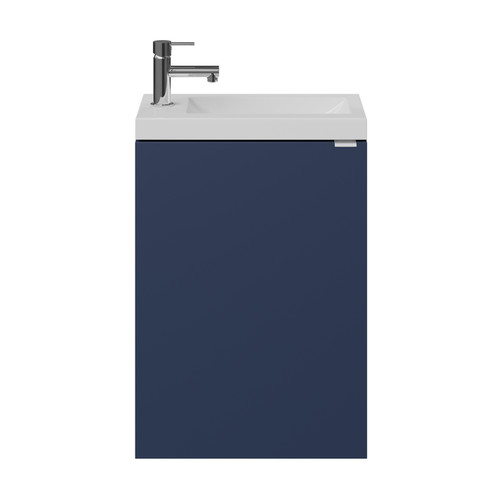 Goodhome Wall-mounted Basin Cabinet Imandra 44cm, matt dark blue