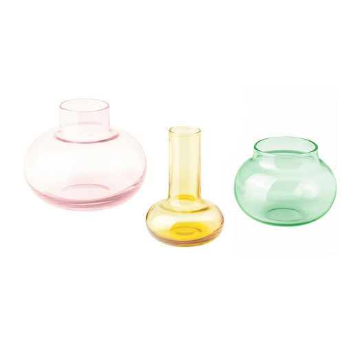 DOFTRIPS Vase, set of 3, mixed colours