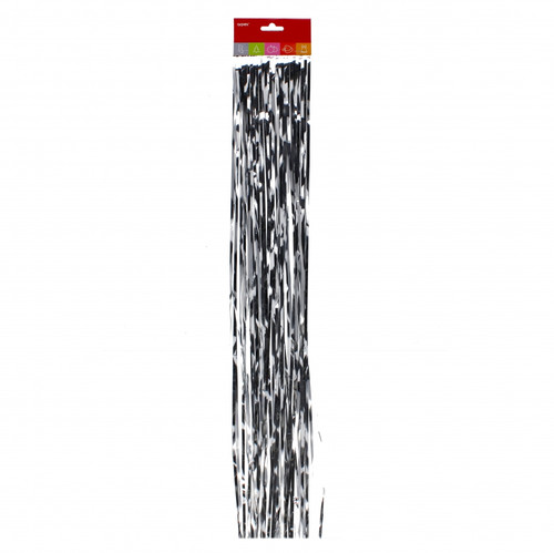 Christmas Tree Tinsel Strands (Lametta), Silver, 100 cm