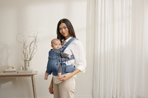 BABYBJORN Baby Carrier Harmony, Woven, Blue mélange, 0-3y