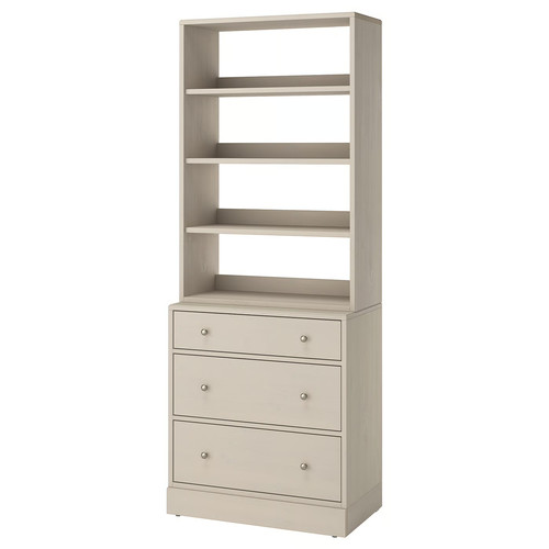 HAVSTA Storage combination, grey-beige, 81x47x212 cm