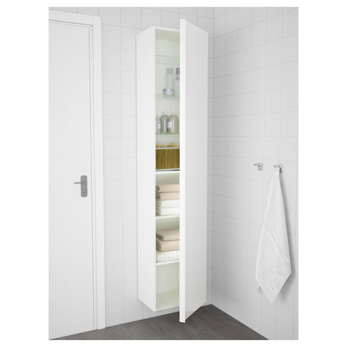 GODMORGON High cabinet, high gloss white, 40x32x192 cm