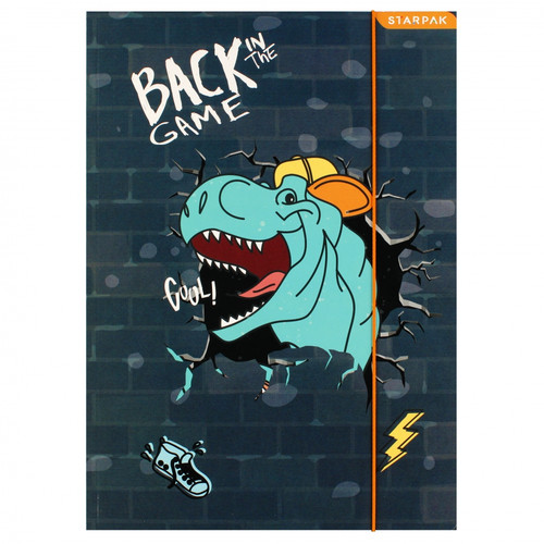 Document File Folder with Elastic Band A4 1pc Skate Dino, assorted patterns