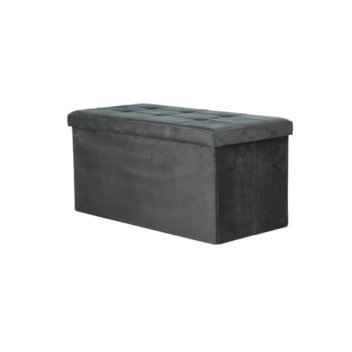 Pouffe Intesi Velse, velvet, black