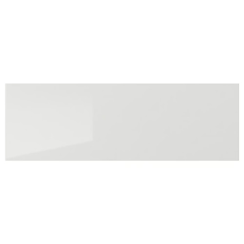 RINGHULT Drawer front, high-gloss light grey, 60x20 cm
