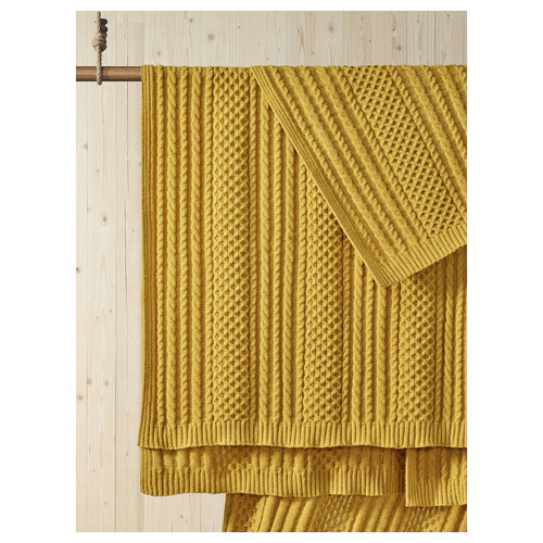SÖRBYSKOGEN Throw, yellow, 130x170 cm