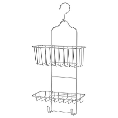 KROKFJORDEN Shower hanger, two tiers, zinc plated, 24x53 cm