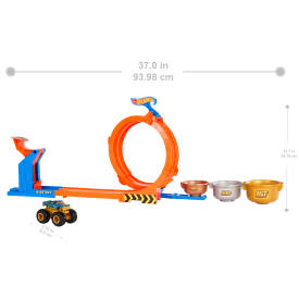 Hot Wheels Monster Trucks LOOP-AND-FLIP TROPHY CHALLENGE™ Playset JBX64 4+