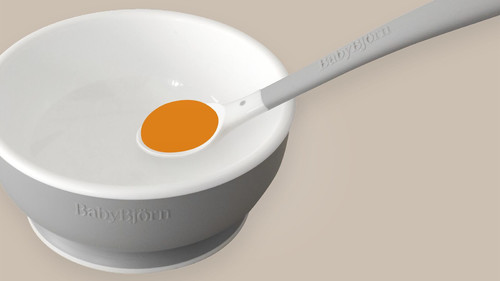 BABYBJÖRN Baby feeding spoon, 2-pack, Light Grey, 6m+