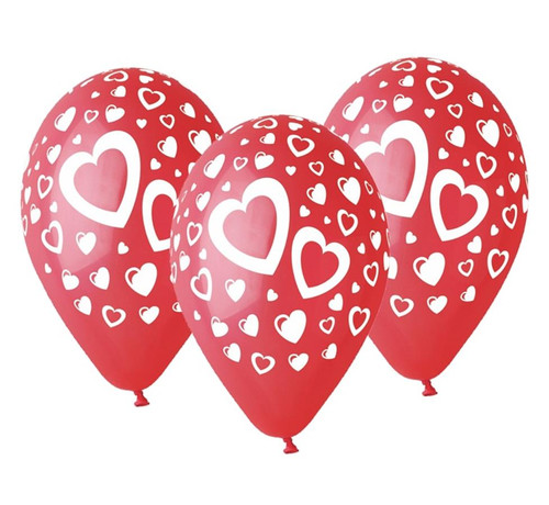 Premium Balloons Hearts 12" 5pcs