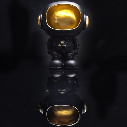 Astronaut Organizer Figurine, black/gold
