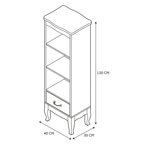 Bookcase Victoria, white