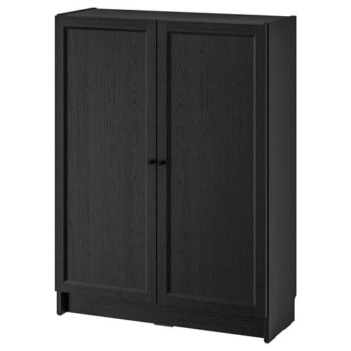 BILLY / OXBERG Bookcase with doors, 80x30x106 cm