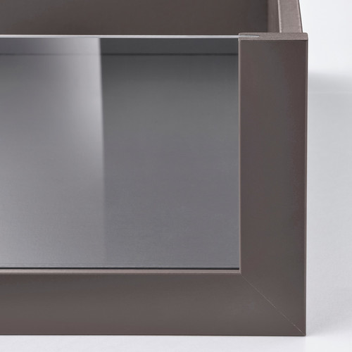 KOMPLEMENT Drawer with glass front, dark grey, 100x58 cm