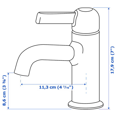 VOXNAN Wash-basin mixer tap, chrome-plated