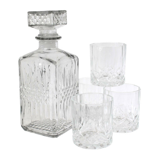 Caraffe and 4 Whisky Glasses