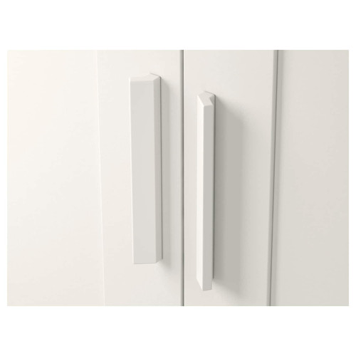 BRIMNES Wardrobe with 3 doors, white, 117x190 cm