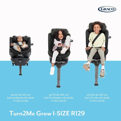 Graco Turn2Me Grow i-Size R129 Car Seat Midnight