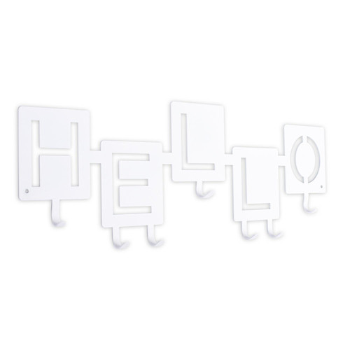 Wall Hanger Hello, white