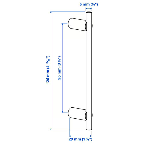STJÄRNHOV Handle, chrome-plated, 126 mm