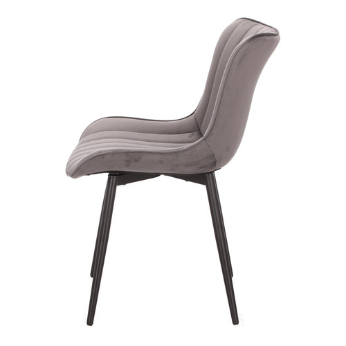 Upholstered Chair Roxino, velvet, grey