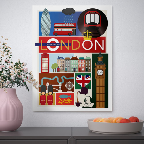 PJÄTTERYD Picture, London, 30x40 cm