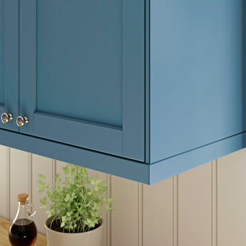 LERHYTTAN Deco strip, contoured edge, blue, 221 cm