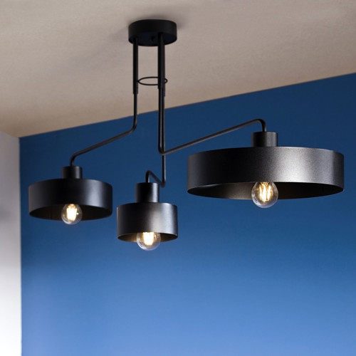 Pendant Lamp Vasco 3 x 60W E27, black