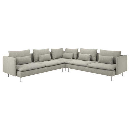 SÖDERHAMN Corner sofa, 6-seat, Viarp beige/brown
