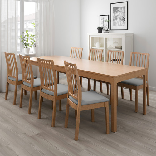 EKEDALEN Extendable table, oak, 180/240x90 cm