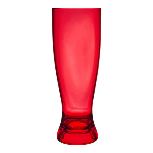 Plastic Beer Glass 720ml, red