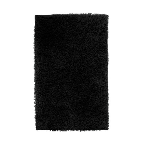 GoodHome Bath Mat Sedna 50 x 80 cm, black