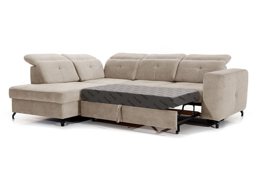 Corner Sofa-Bed Left Belavio L Austin 02 Beige