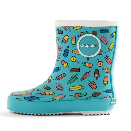 Druppies Rainboots Wellies for Kids Summer Boot Size 24, cold blue