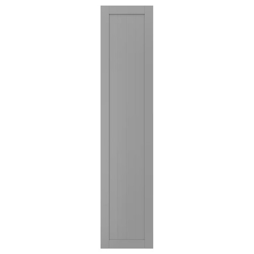 GULLABERG Door with hinges, grey, 50x229 cm